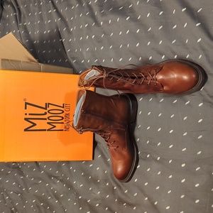 Miz Mooz Martel Leather Combat Boots in box